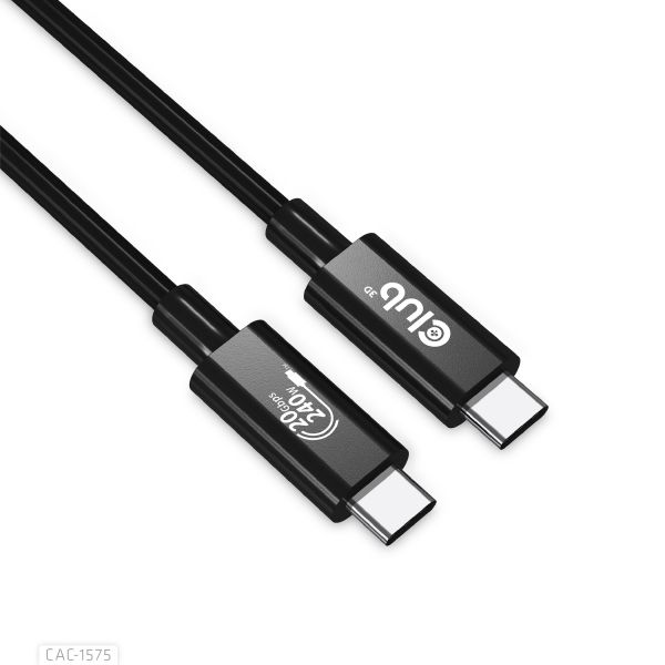 Club 3D CAC-1575 Cabo USB 4 Tipo C 20Gbps 240W 4K 2m