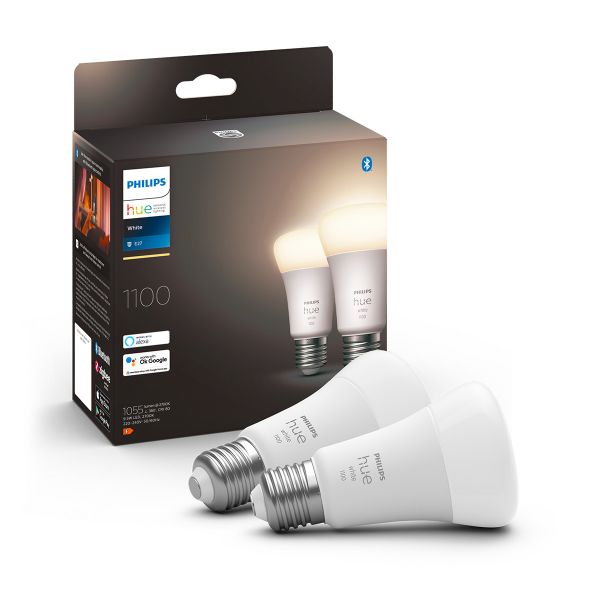 Philips Pack 2 Lâmpadas led Inteligente E27 8W 2200-6500K 1100Lm Hue - S7808916