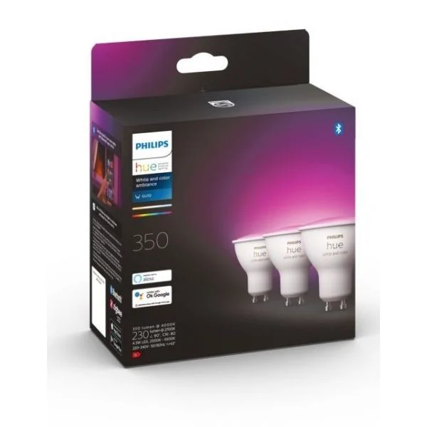 Philips Hue 3XGU10 White And Color Ambiance LED