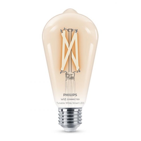 Philips - Lâmpada LED Inteligente Filamento Transparente E27 Regulável - 7 W - A45756117