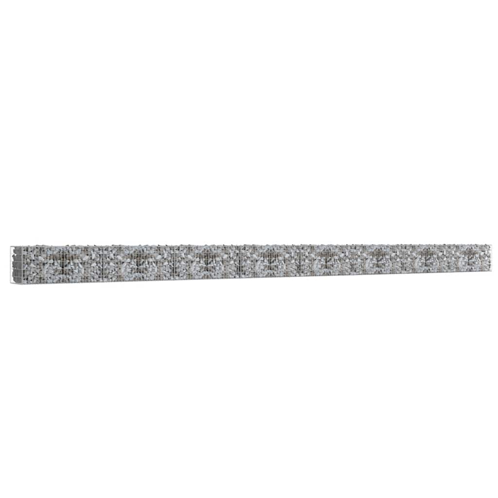 vidaXL Muro gabião com tampas aço galvanizado 900x50x50 cm