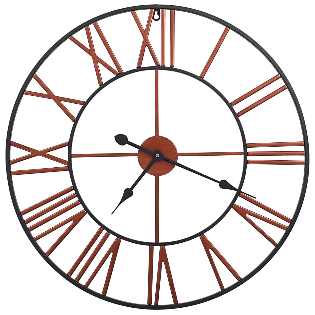 vidaXL Relógio de parede metal 58 cm vermelho