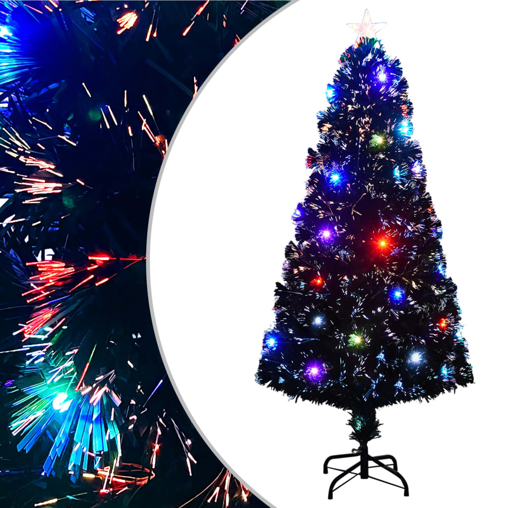 vidaXL Árvore de Natal pré-iluminada c/ suporte e LED 150 cm fibra ótica