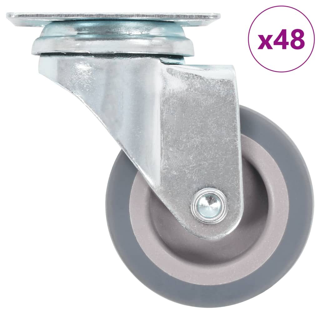 vidaXL 48 pcs rodas giratórias 50 mm