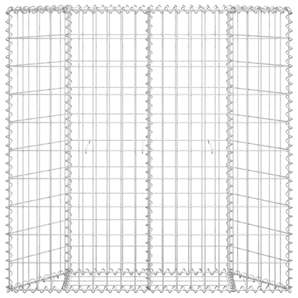 vidaXL Canteiro elevado/cesto gabião trapézio 100x20x100cm aço galvan.