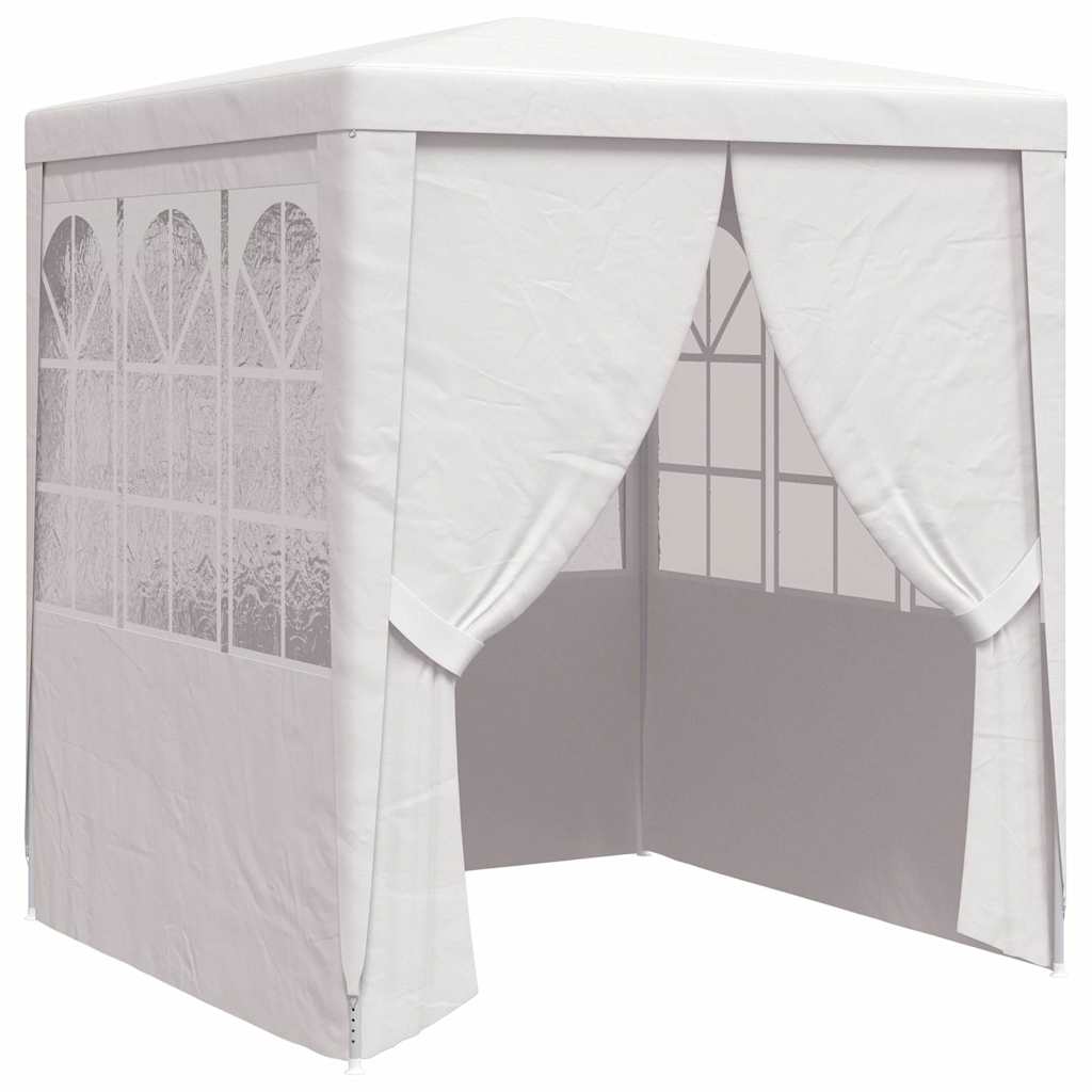 vidaXL Tenda festas com paredes laterais 2,5x2,5m 90g/m² branco
