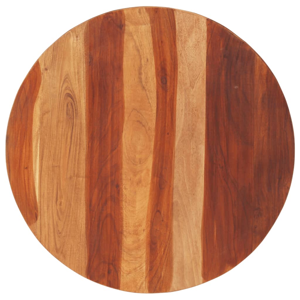 vidaXL Tampo de mesa redondo madeira de acácia maciça 25-27 mm 70 cm