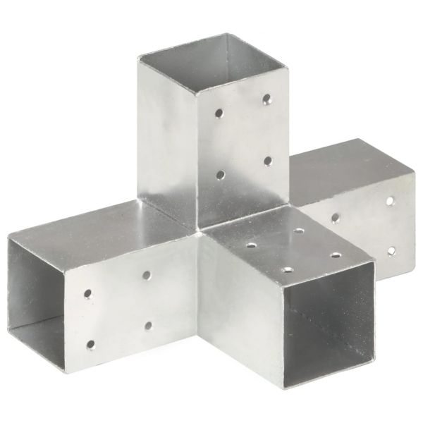 Base para Poste em Forma de X 71x71 mm Metal Galvanizado