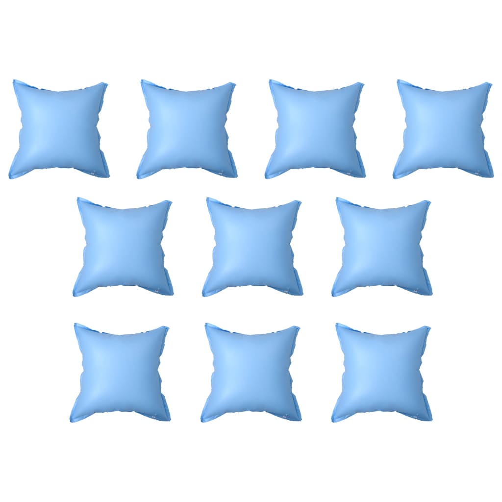 vidaXL Almofadas insufláveis cobertura piscina acima do solo 10pcs PVC