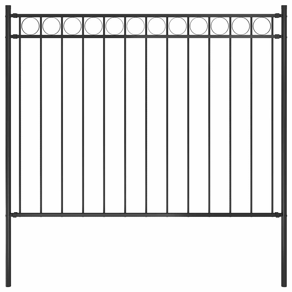 vidaXL Cerca de jardim ASSEN em aço, 1,7 x 1,2 m, preto