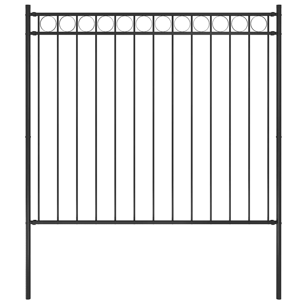 vidaXL Cerca de jardim ASSEN em aço, 1,7 x 1,5 m, preto