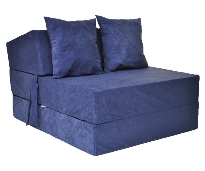 Colchão de campismo dobrável 200x70x15 cm veludo azul