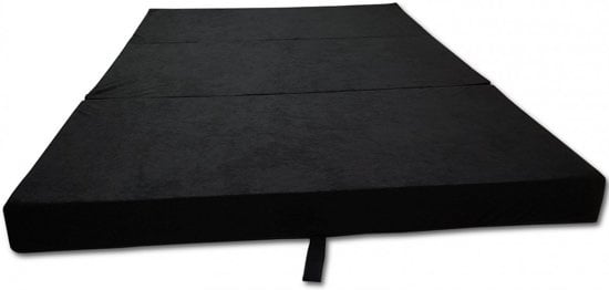 Colchão de campismo dobrável 120x200x10 cm preto