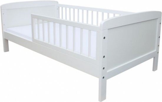Cama infantil 140x70 cm branca com estrado