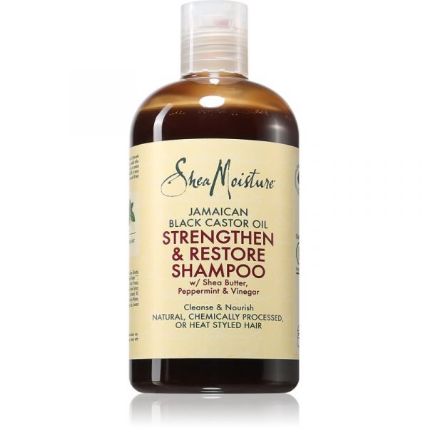 Shea Moisture Jamaican Black Castor Oil Shampoo Cabelo Pintado e Danificado 384ml