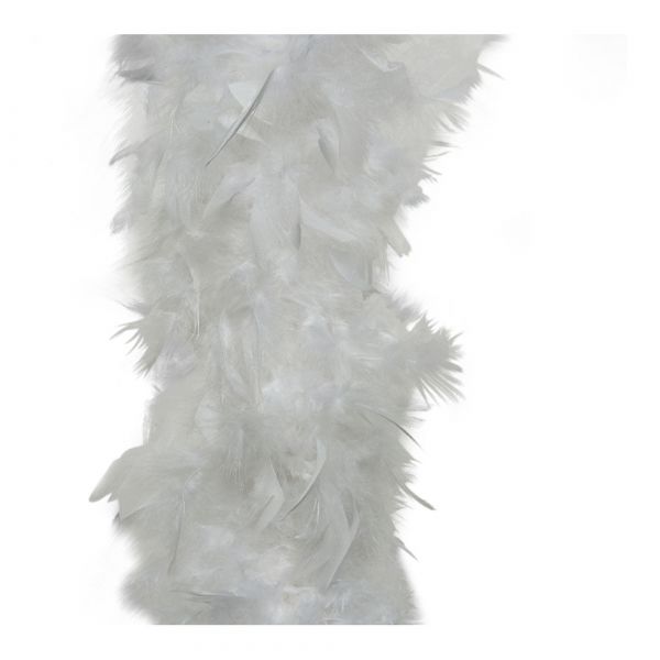 BigBuy Home Boá de Plumas Basics 184x184cm Branco
