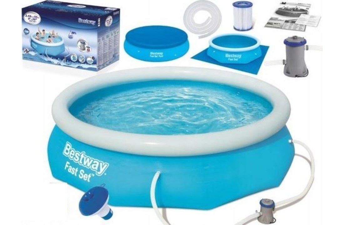 Piscina insuflável Bestway Fast Set 244x66 cm com bomba