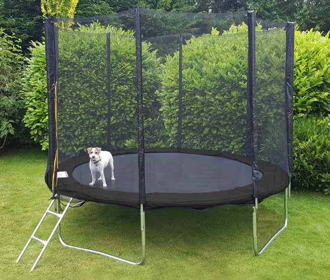 Trampolim Ø244 cm preto com rede de segurança