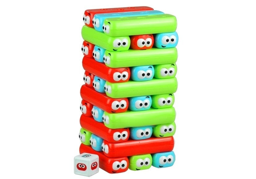 Jogo de torre tipo Jenga 3 em 1 multicolor
