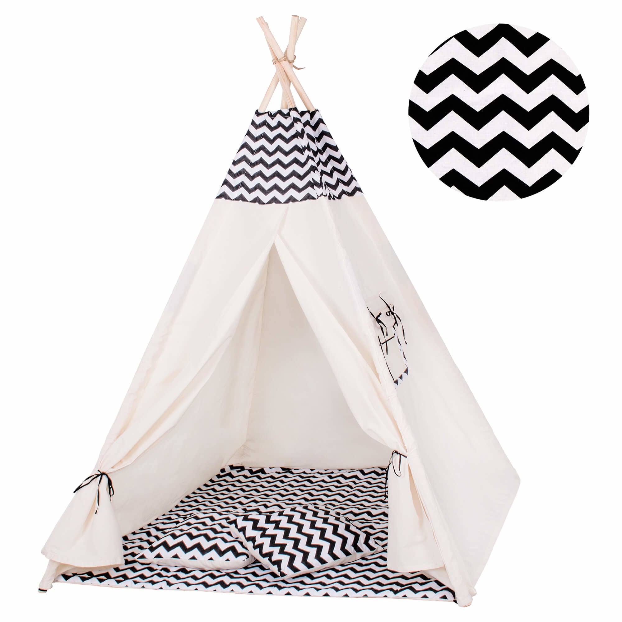 Tenda tipi infantil padrão zigzag