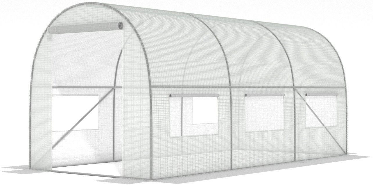 Estufa de jardim 4,5 x 2 x 2 m com 6 janelas 9 m²