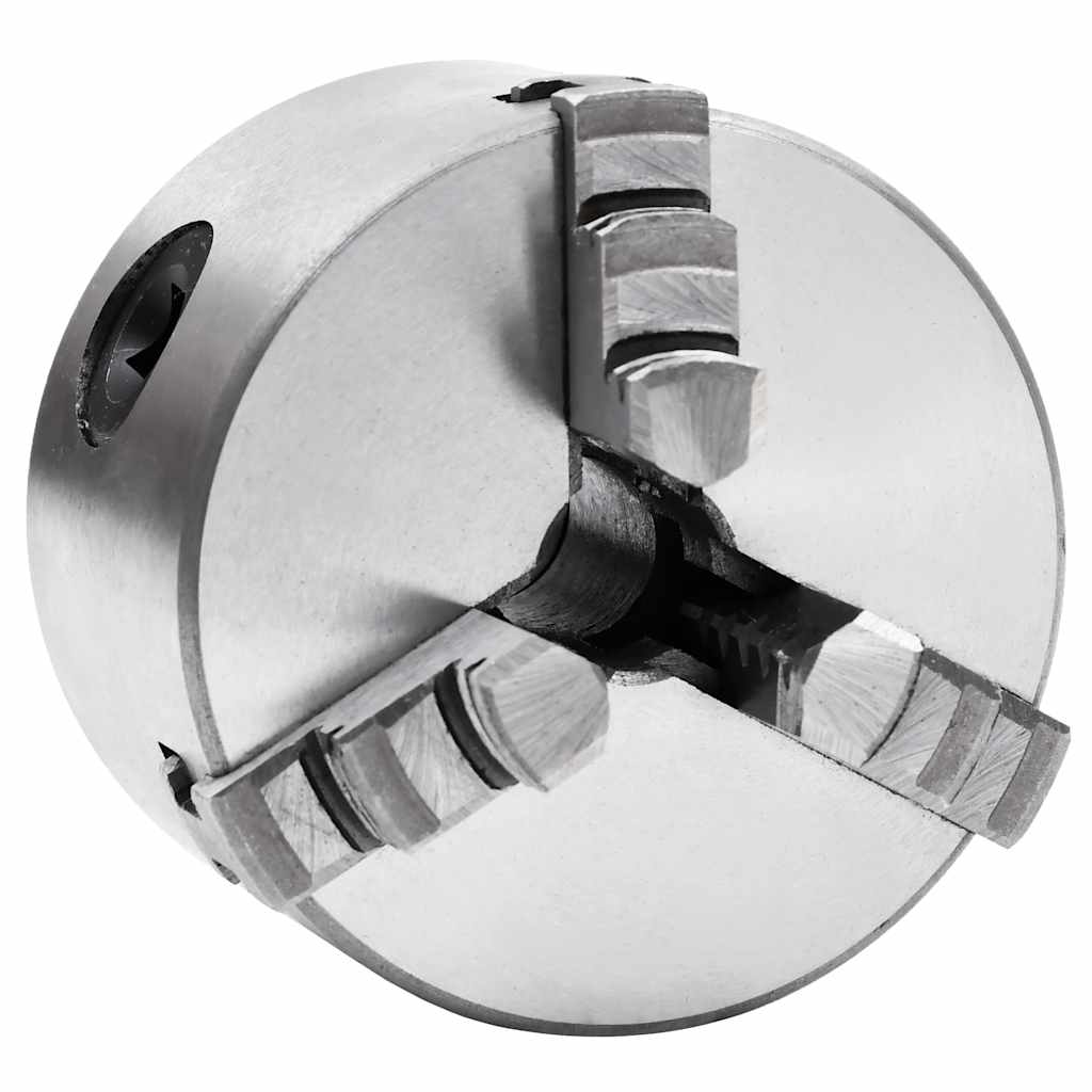 vidaXL Bucha de torno autocentrante com 3 grampos 80 mm aço