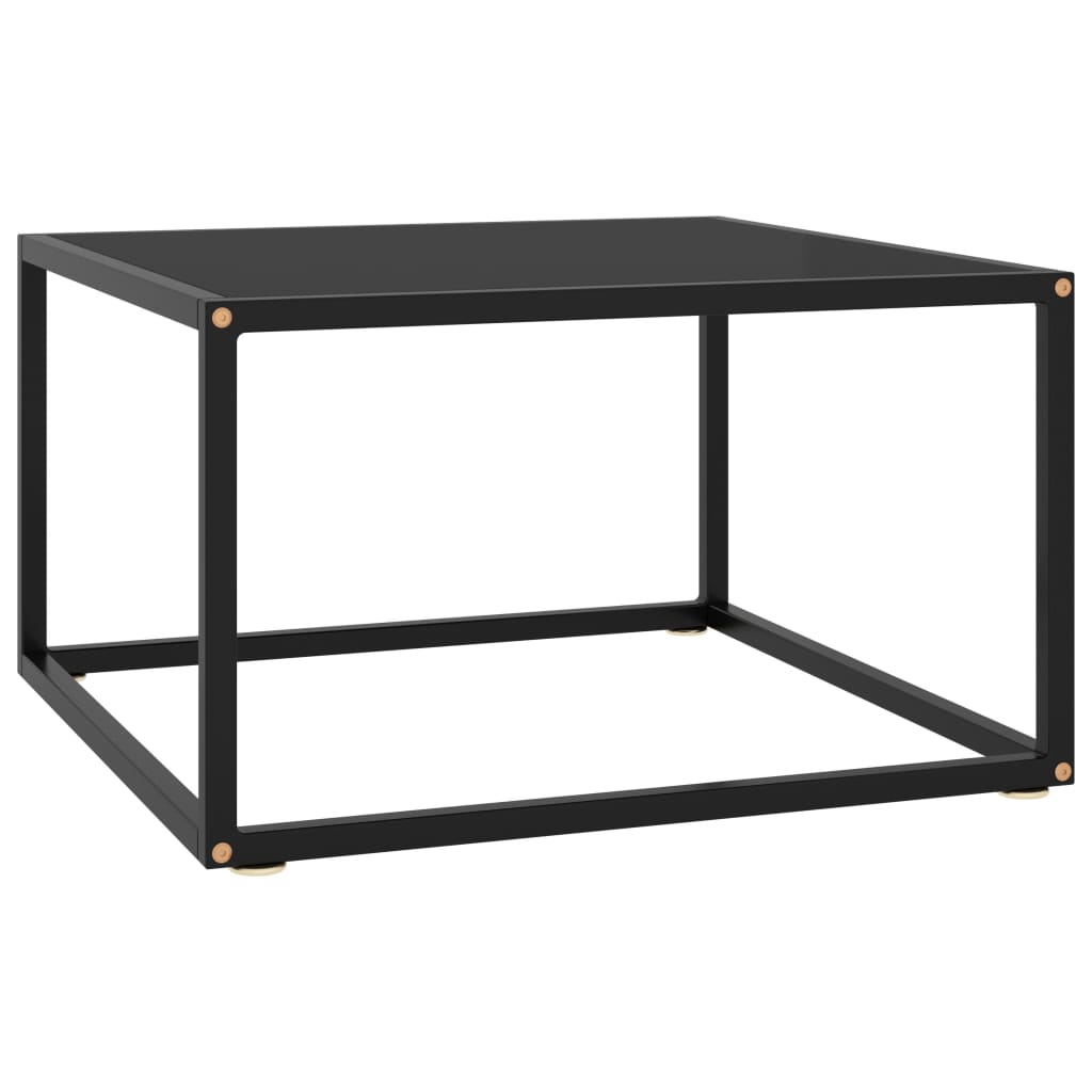 vidaXL Mesa de centro 60x60x35 cm vidro preto