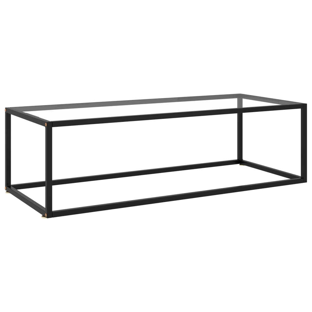 vidaXL Mesa de centro 120x60x35 cm vidro temperado preto
