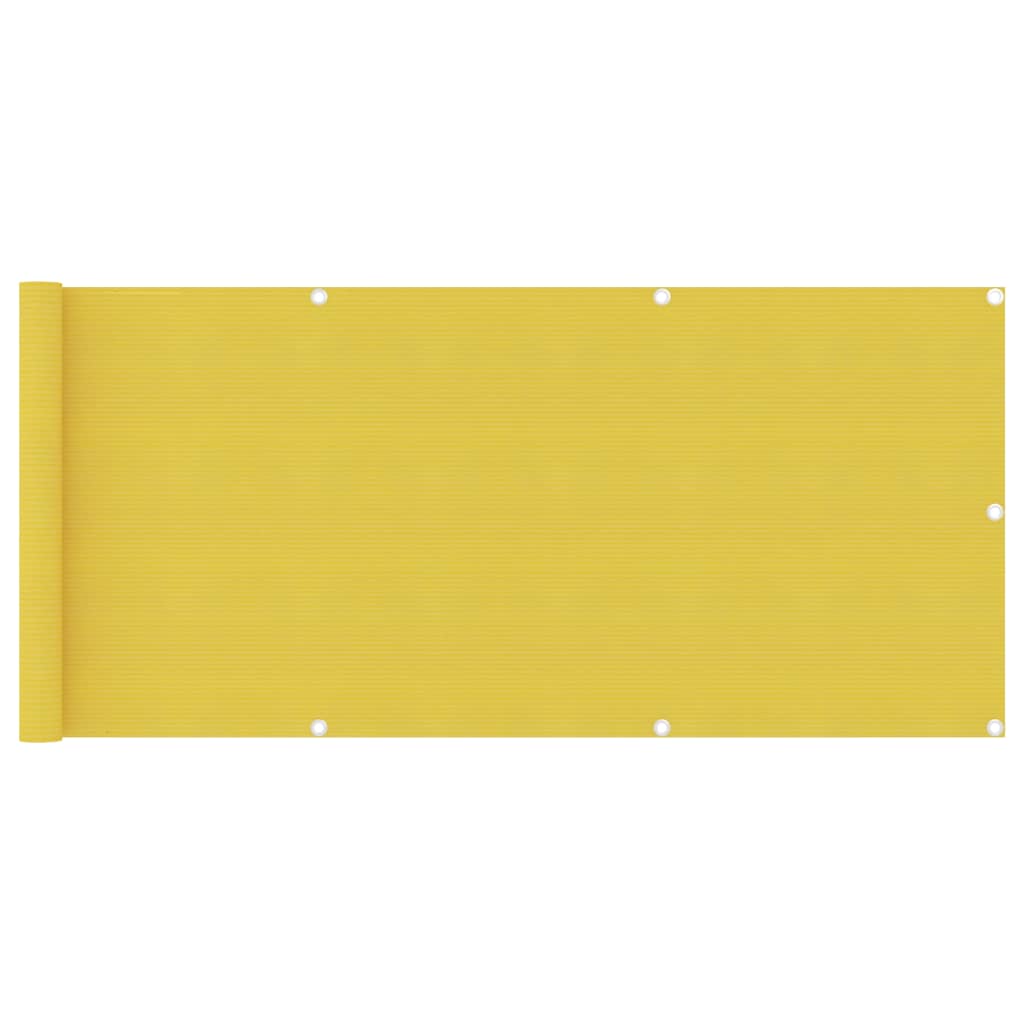 vidaXL Tela de varanda 75x500 cm PEAD cor amarelo
