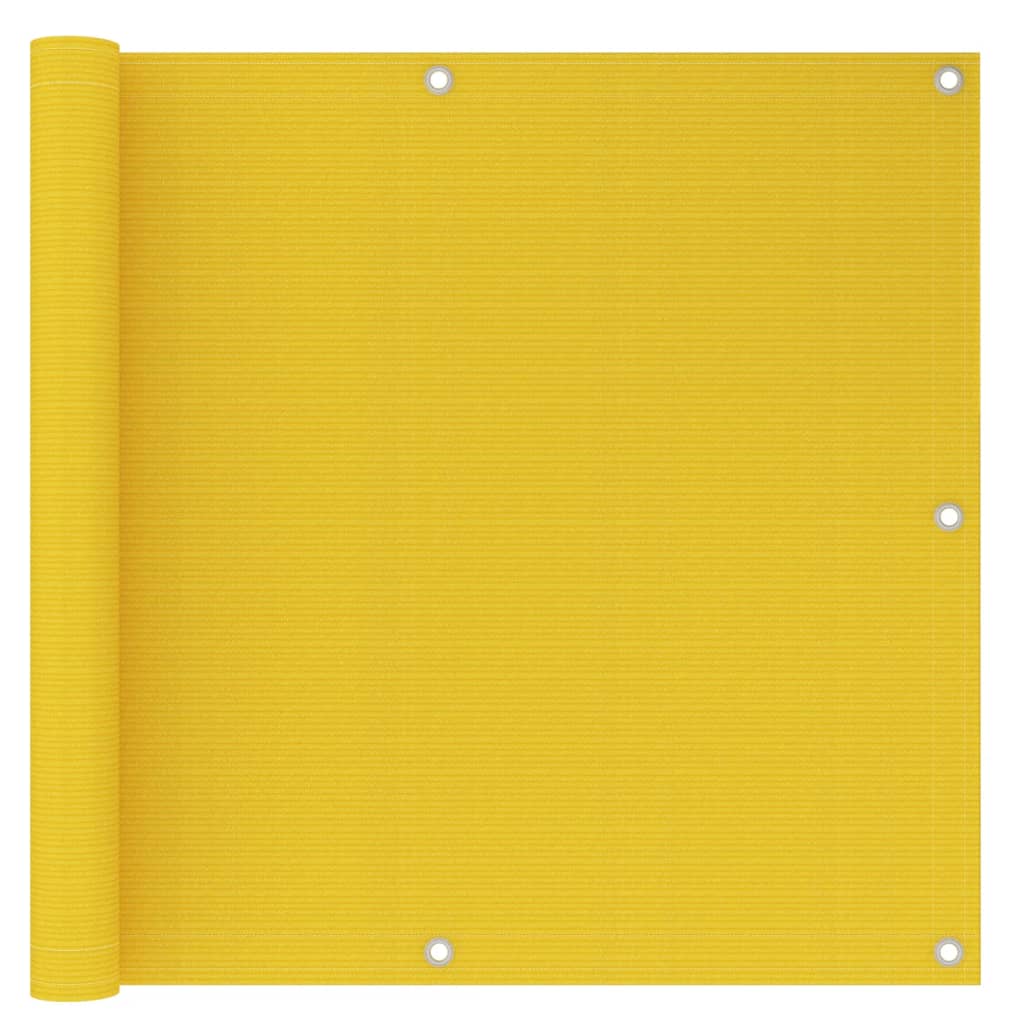 vidaXL Tela de varanda 90x300 cm PEAD amarelo