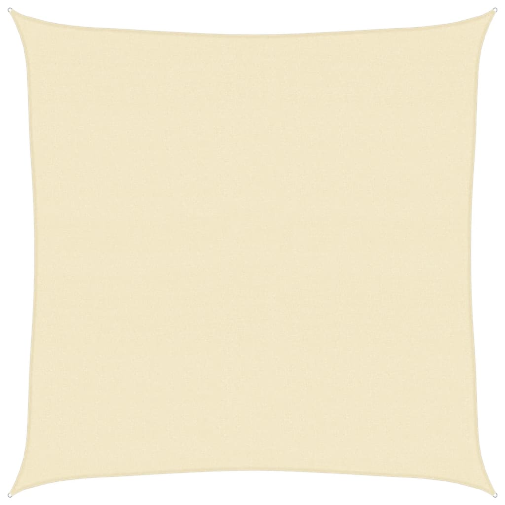 vidaXL Para-sol estilo vela 160 g/m² 4x4 m PEAD cor creme