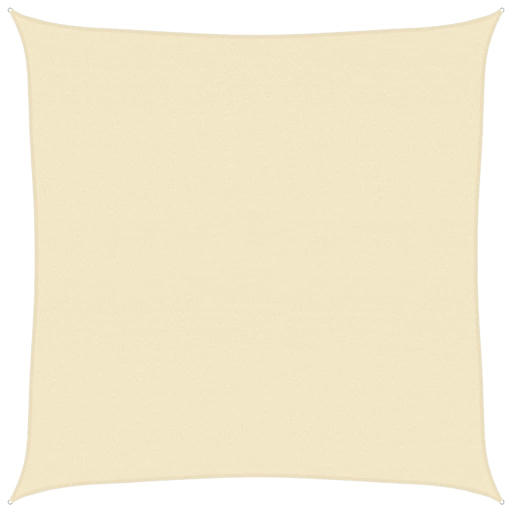 vidaXL Para-sol estilo vela 160 g/m² 5x5 m PEAD cor creme