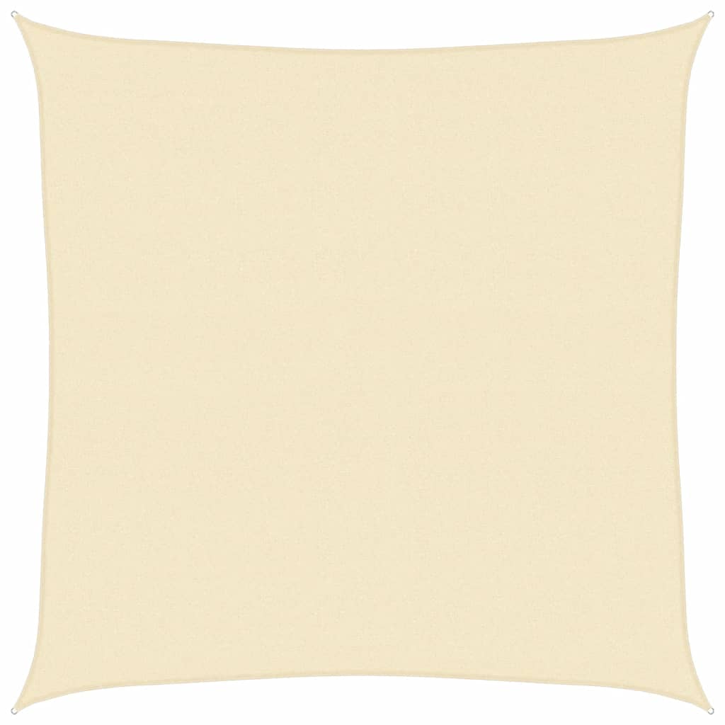 vidaXL Para-sol estilo vela 160 g/m² 7x7 m PEAD cor creme