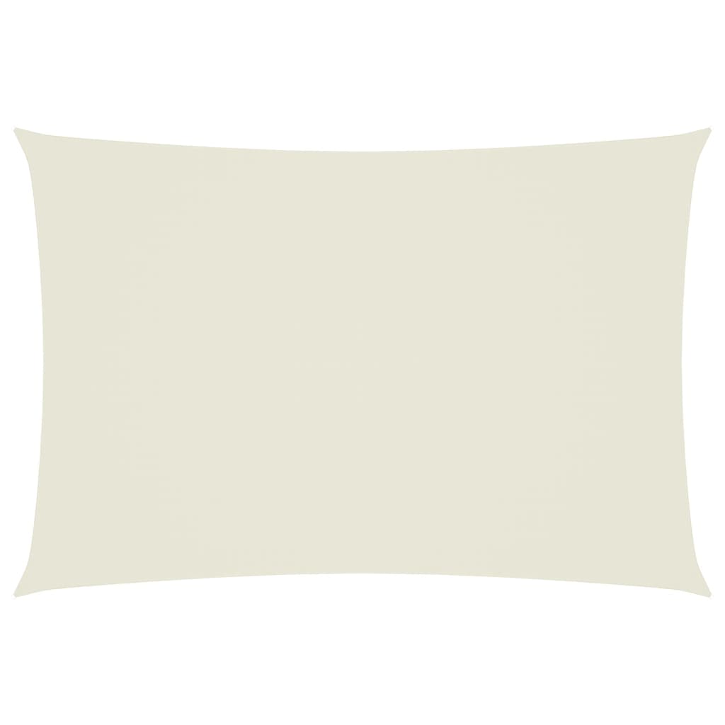 vidaXL Para-sol estilo vela tecido oxford retangular 2,5x4,5 m creme