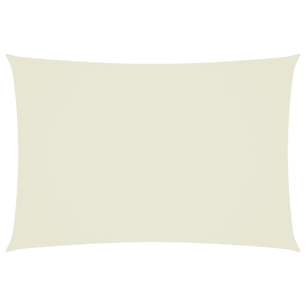 vidaXL Para-sol estilo vela tecido oxford retangular 3x5 m creme