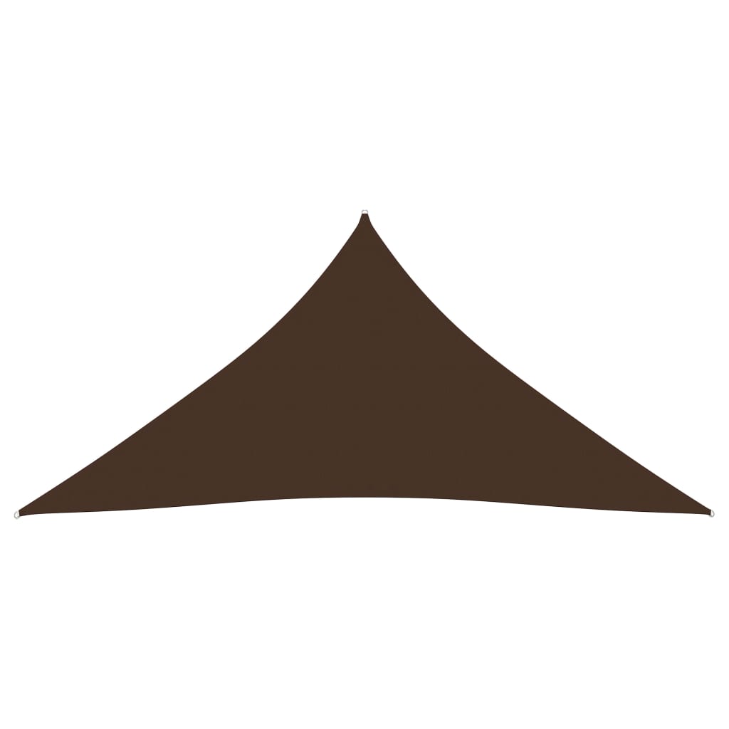 vidaXL Para-sol estilo vela tecido oxford triangular 3x4x4 m castanho