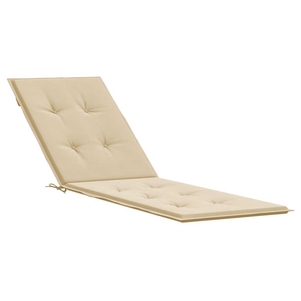vidaXL Almofadão para cadeira de terraço (75+105)x50x4 cm bege