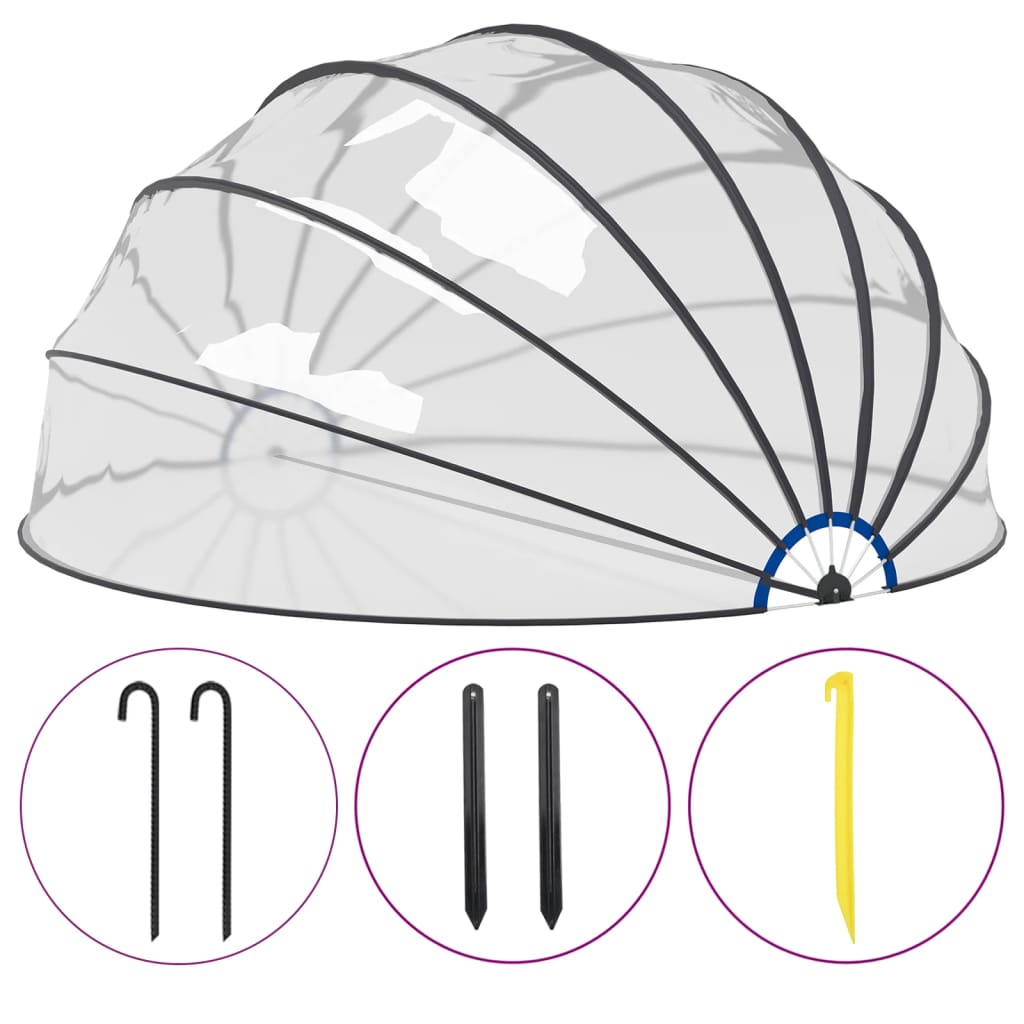 vidaXL Cúpula de piscina 559x275 cm