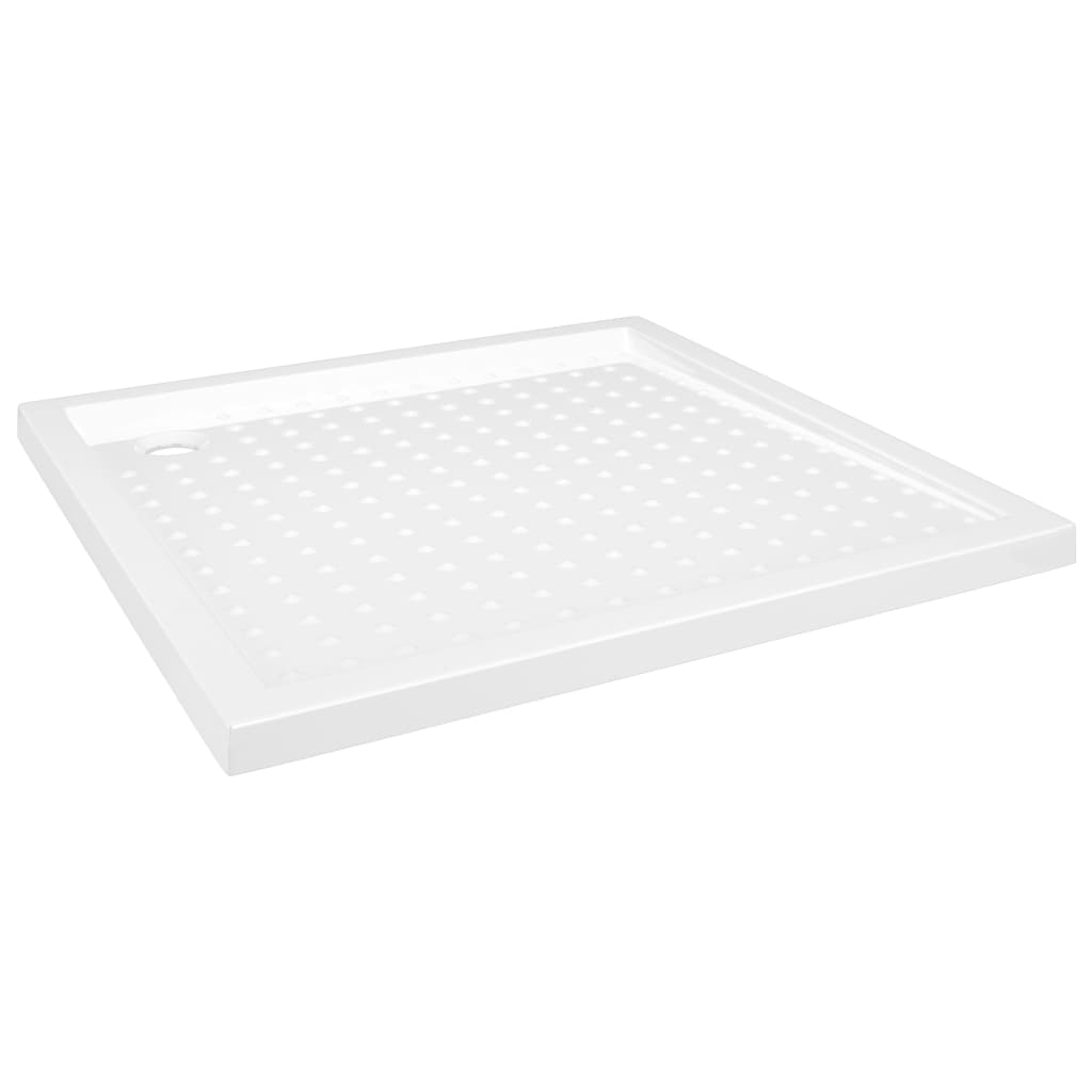 vidaXL Base de chuveiro com pontos 80x80x4 cm ABS branco