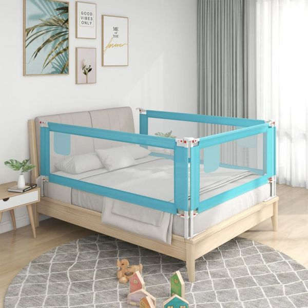 Barra de Segurança para Cama Infantil Tecido 100x25 cm Azul - 10208