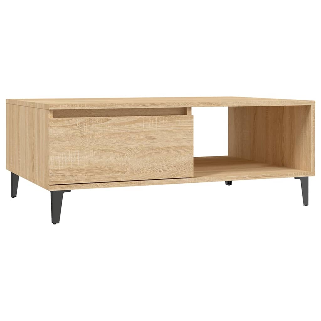 vidaXL Mesa de centro 90x60x35 cm derivados de madeira carvalho sonoma