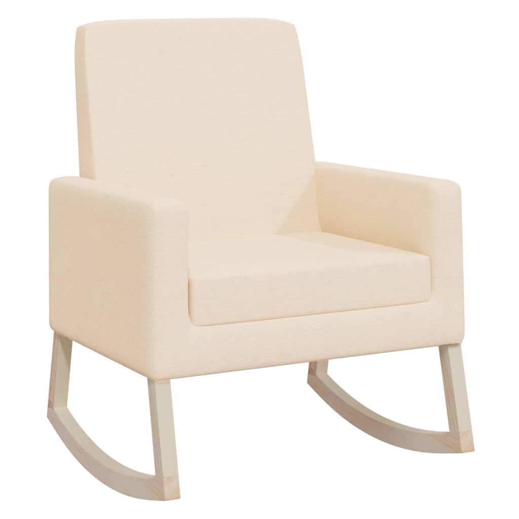 vidaXL Cadeira de baloiço tecido creme