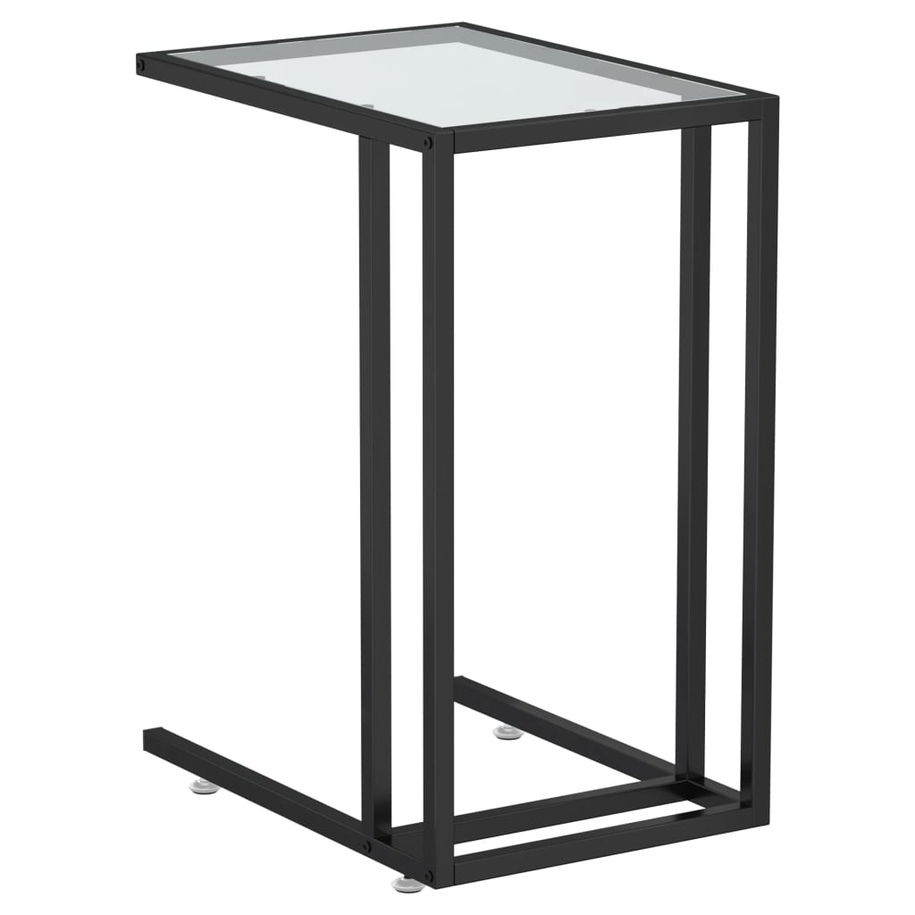 vidaXL Mesa apoio ao computador 50x35x65 cm vidro temp. transparente
