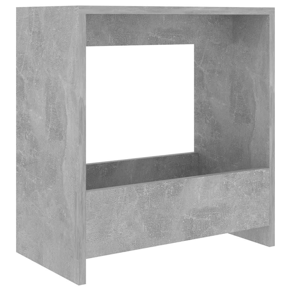 vidaXL Mesa de apoio 50x26x50 cm derivados de madeira cinzento cimento