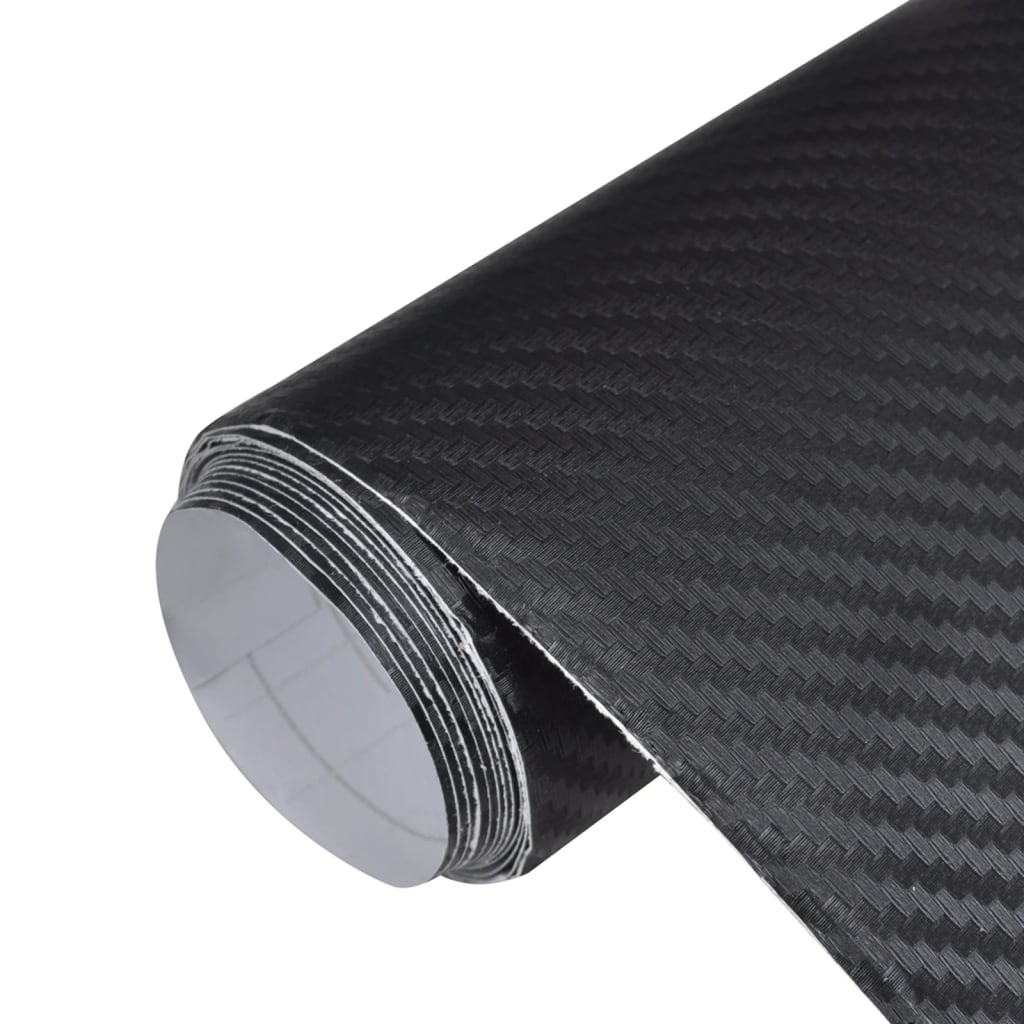 vidaXL Película para carro 100x150 cm 3D preto