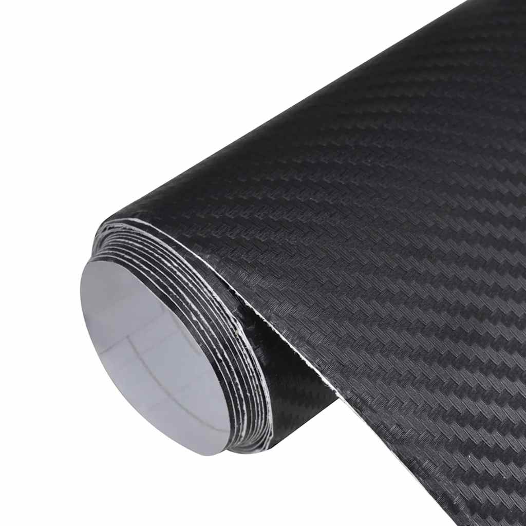 vidaXL Películas para carro 2 pcs 100x150 cm + 50x150 cm 3D preto
