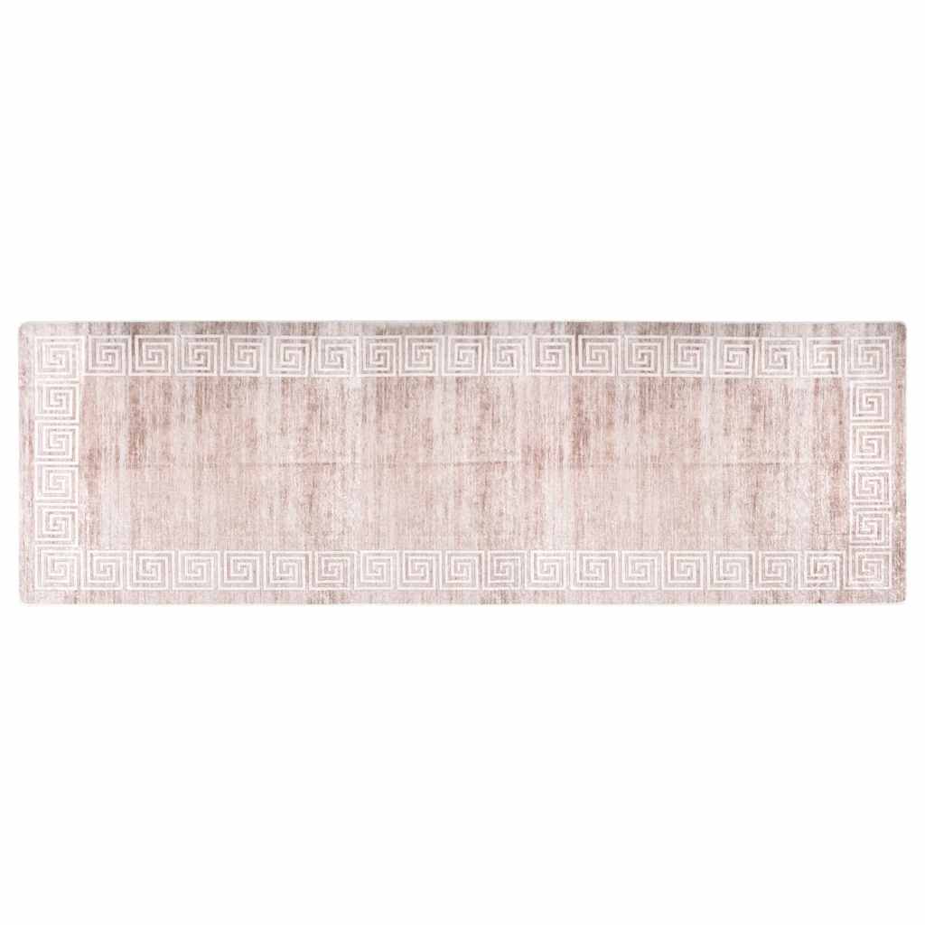 vidaXL Tapete lavável 80x300 cm bege