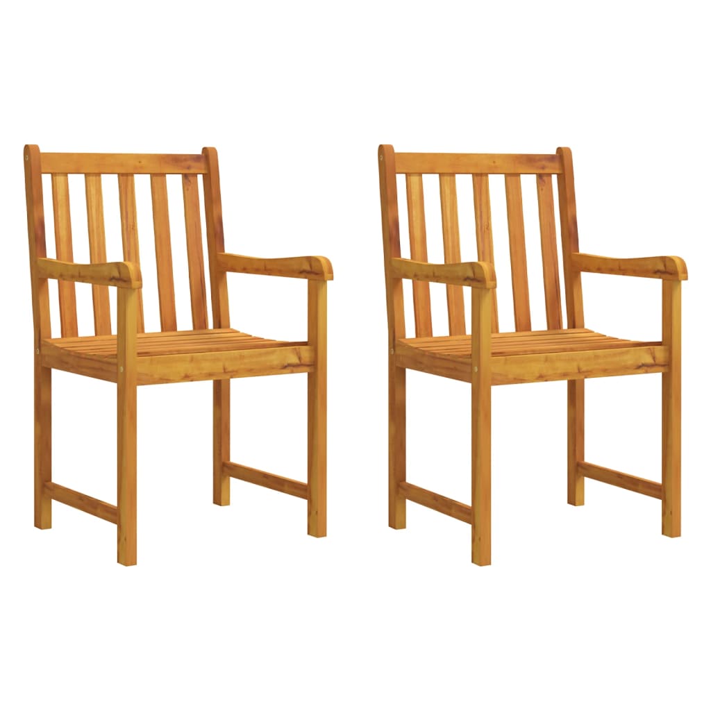vidaXL Cadeiras de jardim 2 pcs madeira de acácia maciça