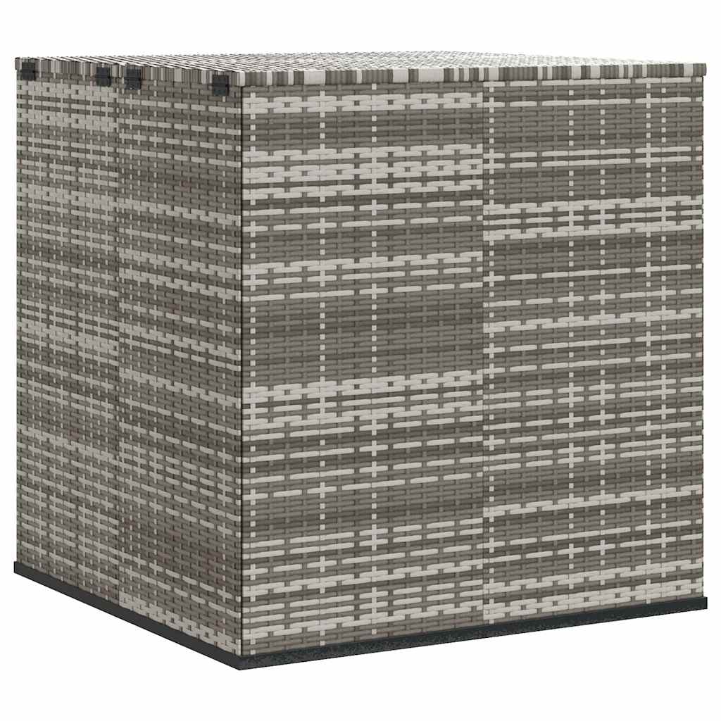 vidaXL Caixa para almofadões de jardim 100x97,5x104cm vime PE cinzento