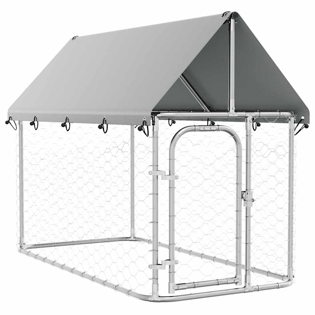 vidaXL Canil de exterior com telhado 200x100x150 cm